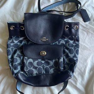 blue coach mini backpack NEVER WORN